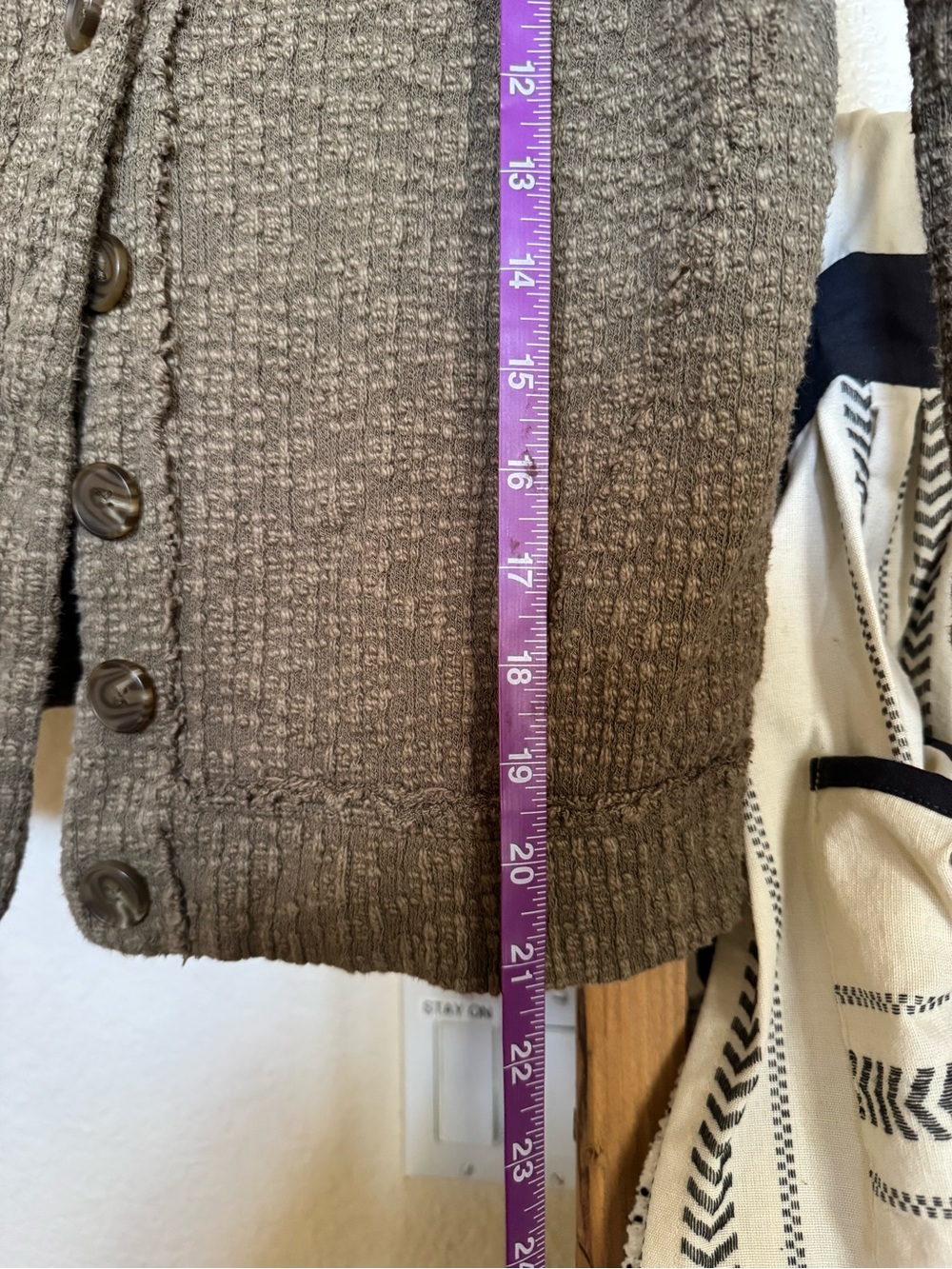 Two by Vince Camuto Textured Button Front Cardigan Sweater XS Olive Brown - Picture 7 of 8